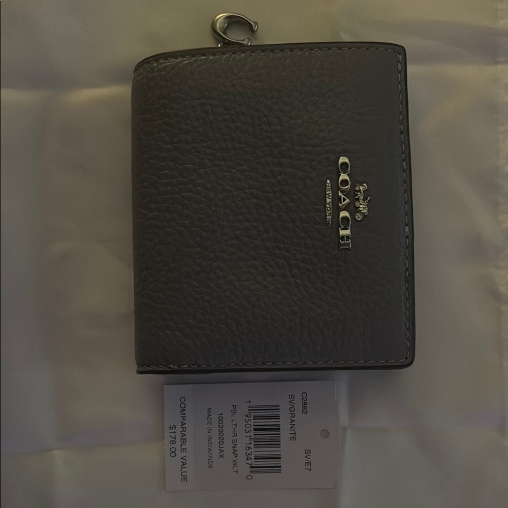 Coach Gray Leather Men's Wallet
